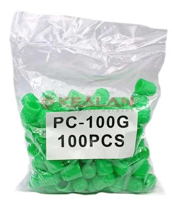 DR. REIFEN PC-100G колпачок зеленый для вентиля накачки колеса, в упаковке 100 шт.