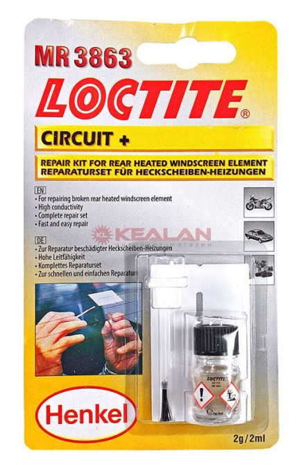 LOCTITE 3863 набор для ремонта контактов и нитей обогрева заднего стекла 1,4 г.