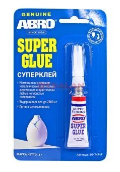 ABRO SG-747-R супер клей, 3 г.