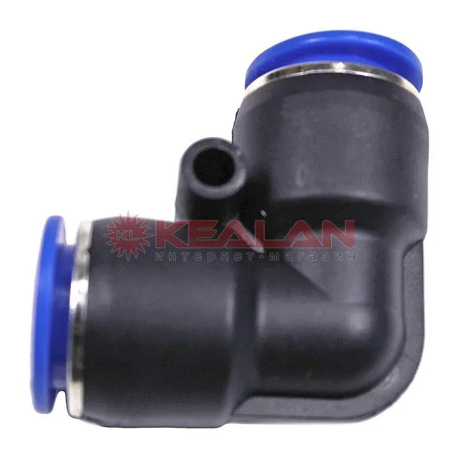 TEC PUL 11 / FU-11 фитинг для трубок, угловой, пластиковый, входной размер 11 мм.