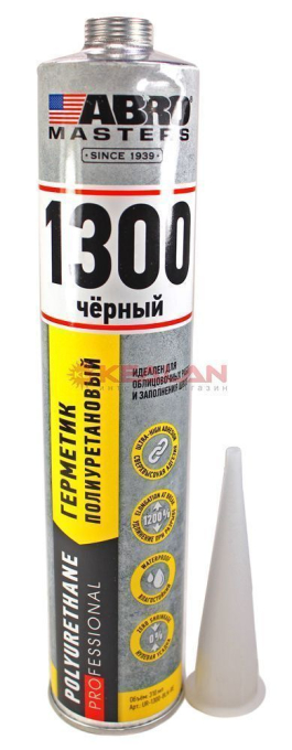 ABRO MASTERS UR-1300-BLK-RE герметик полиуретановый, черный, 310 мл.