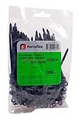 Fortisflex 110x3.5 стяжка нейлоновая с отверстием под винт черная, 100 шт.