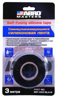 ABRO MASTERS SST-003-BLK-R лента самовулканизирующаяся силиконовая, черная, 3 м.
