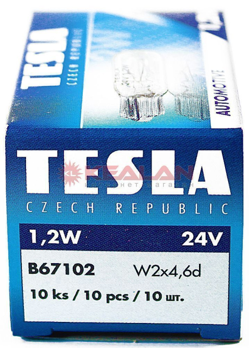 TESLA W1,2W лампа автомобильная 24V