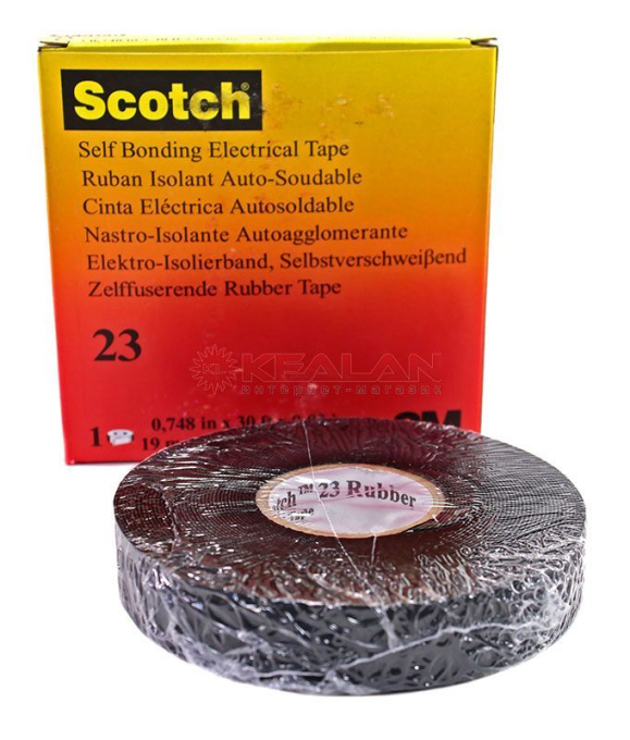 3M™ Scotch® 23 Rubber Splicing Tape лента изоляционная резиновая, самовулканизирующаяся, 0,76 мм, 19