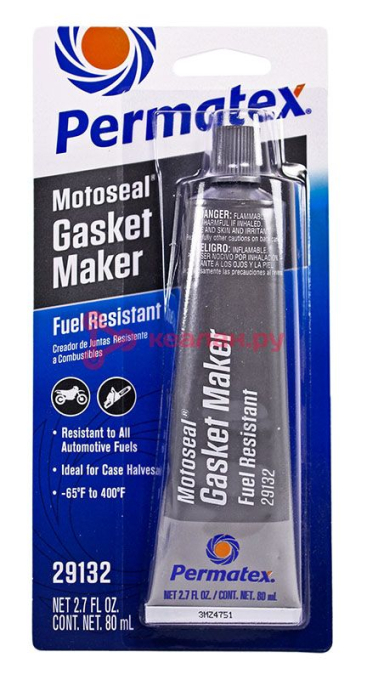 Permatex 29132 MotoSeal формирователь прокладок бензостойкий, серый, 76 г.