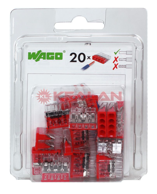 WAGO клеммы 2273-204/996-020 сечение 4Х2,5мм2, блистер 20 шт.