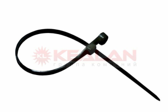 REXANT 07-0105 100x3,5 стяжки кабельные, черные, с отверстием под саморез, 100 шт.