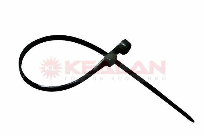 REXANT 07-0105 100x3,5 стяжки кабельные, черные, с отверстием под саморез, 100 шт.