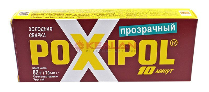 POXIPOL 00269-96 холодная сварка, эпоксидный клей прозрачный, 70 мл.