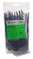 Fortisflex 150x3.5 стяжка нейлоновая с отверстием под винт черная, 100 шт.