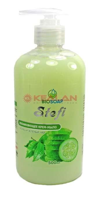 BIOSOAP STEFI крем-мыло огурец зеленый чай, 500 мл.