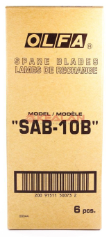 OLFA OL-SAB-10B лезвие сегментированное, остроугольное, 9 мм, 10 шт.