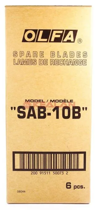 OLFA OL-SAB-10B лезвие сегментированное, остроугольное, 9 мм, 10 шт.