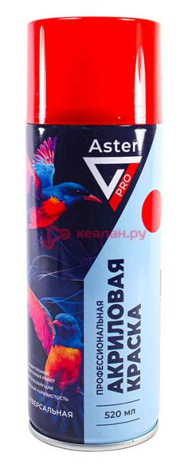ASTER AP-006 краска-спрей акриловая, красный, 520 мл.