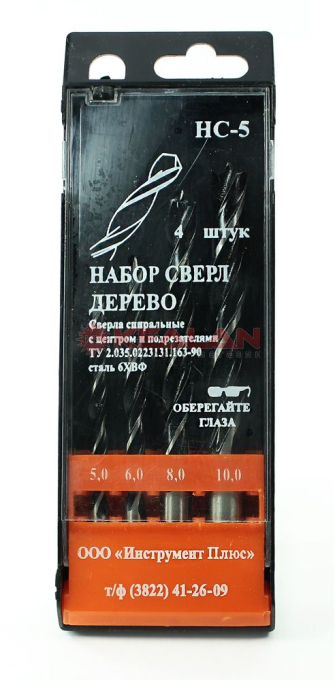 Набор сверл НС №5 Cверла по дереву  4 шт