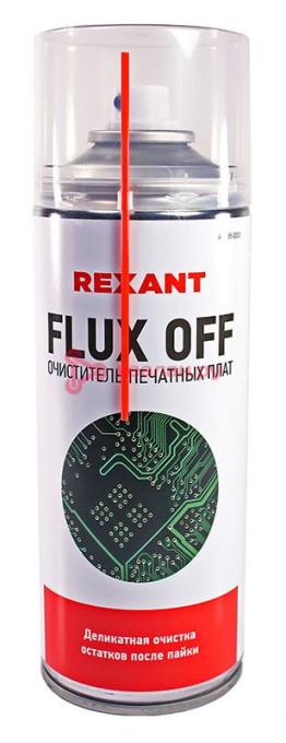 REXANT очиститель печатных плат FLUX OFF, 520 мл (400 мл), аэрозоль
