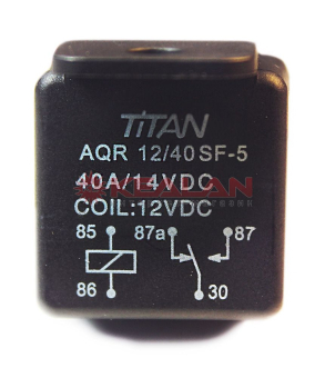 TITAN AQR реле 5 контактов, 12V, 40A, флюсостойкий корпус