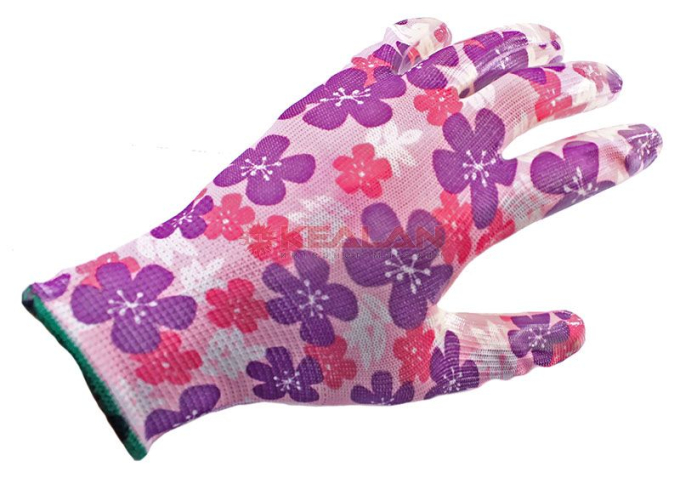 GWARD Fiesta SAKURA перчатки нейлоновые с нитриловым покрытием, размер 8 (M)