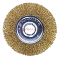 KRANZ щетка дисковая для УШМ, витая латунированная проволока, 125 мм, отв. 22,23 мм