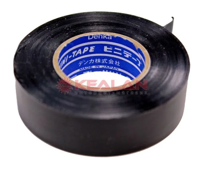 Denka Japan Vini-Tape 234 изолента черная, ПВХ, 0,13 мм, 19 мм, 20 м, Япония