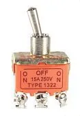 REXANT 36-4131 тумблер 250V 15А (6c) ON-ON двухполюсный