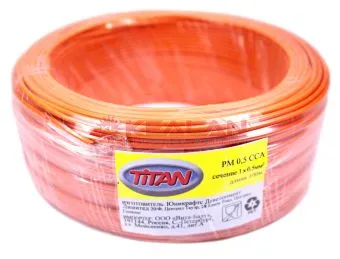 TITAN PM 0,5 провод монтажный оранжевый 0,5 мм², 100 м.