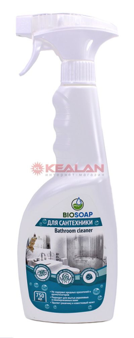 BIOSOAP средство для сантехники с лимонной кислотой, триггер, 750 мл.