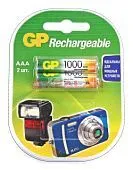 GP R03 аккумуляторная батарейка, 1000mAh, 2 шт.
