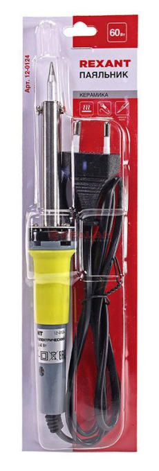 REXANT 12-0124 паяльник с керамическим нагревателем, 230В, 60ВТ