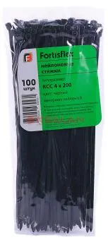 Fortisflex 200x3,5B стяжки кабельные, черные, 100 шт.