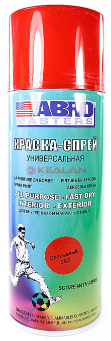 ABRO MASTERS краска-спрей, оранжевая, 400 мл.