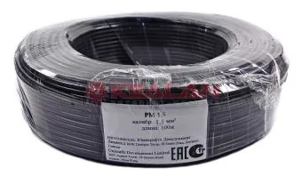 TITAN/Red Scorpio PM 1,5 провод одножильный 1*1,5, Cu, 1*75 жил, черный, бухта 100 м.