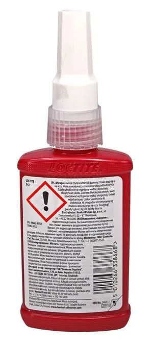 LOCTITE 542 уплотнитель текучий для мелкой резьбы, 50 мл.