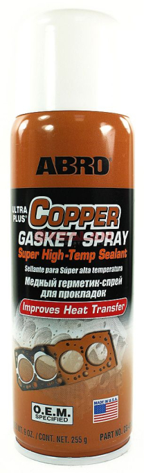 ABRO CG-418-R герметик-спрей медный для прокладок, 255 г.