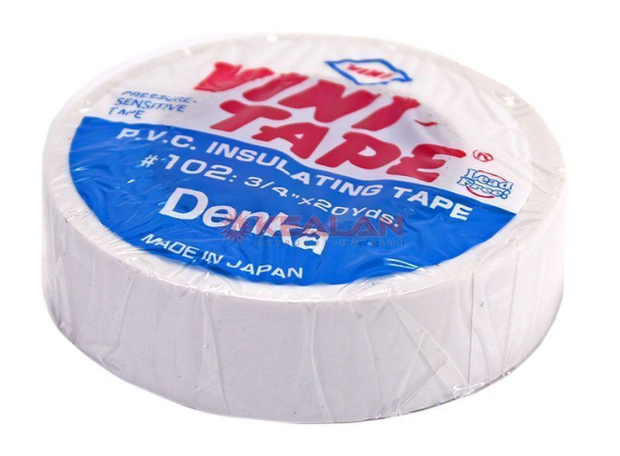 Denka Vini Tape 102 изоляционная лента, белая, 19 мм, 18 м.