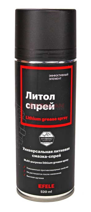 EFELE SPRAY универсальная литиевая смазка, 520 мл.