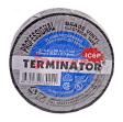 Terminator IC6P изолента черная ПВХ, супер премиум класса, огнеупорная, 0,18 мм, 19 мм, 20 м. Terminator IC6P изолента черная ПВХ, супер премиум класса, огнеупорная, 0,18 мм, 19 мм, 20 м.