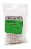 Fortisflex 110x3.5 стяжка нейлоновая с отверстием под винт белая, 100 шт.