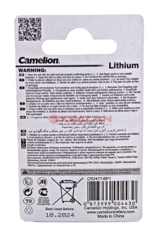 Camelion CR2477 литиевая батарейка, 1 шт.