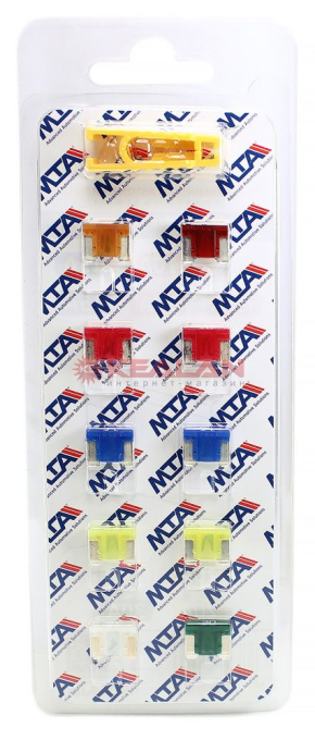 MTA набор предохранителей MINIVAL LOW PROFILE 5А-30А, 10 шт.+ щипцы L410
