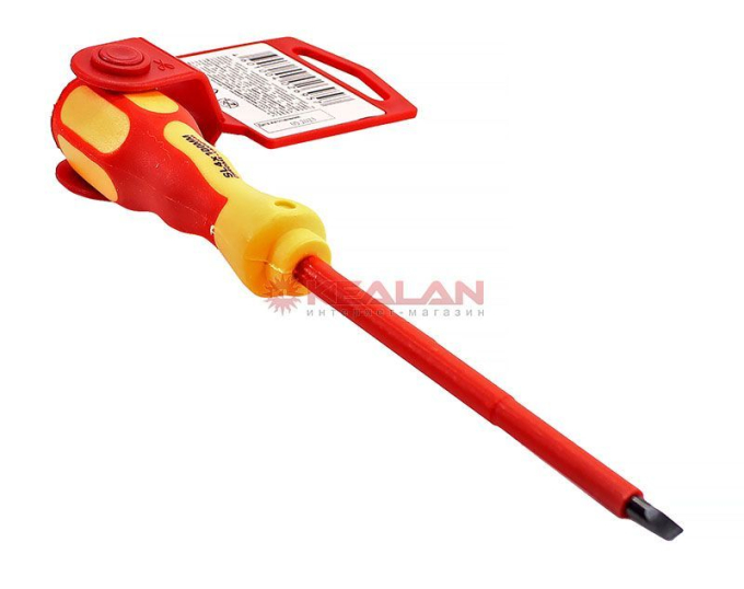 REXANT 12-4712 отвертка шлицевая диэлектрическая SL4х100мм, до 1000В, двухкомпонентная рукоятка
