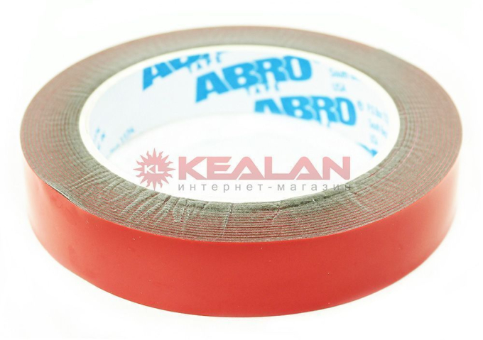 ABRO RD-20mm-5M лента клейкая двухсторонняя, Премиум, 20 мм, 5 м.