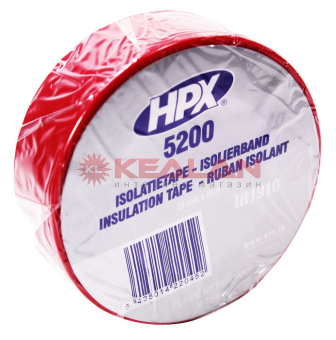 HPX IR1910 изоляционная лента ПВХ, красная, 19 мм, 10 м.