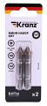 KRANZ мини-набор бит двусторонних PH2xPH2, PH1xPH3-50 мм (2 биты на блистере) 