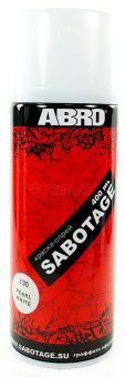 ABRO SPG-130 краска-спрей SABOTAGE 130, белый перламут