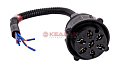 Картинка CARGEN AX535 разъем байонет (розетка) 4573732215 (7pin) 7 контактов габаритных фонарей для ЗИЛ. от интентернет-магазина КЕАЛАН