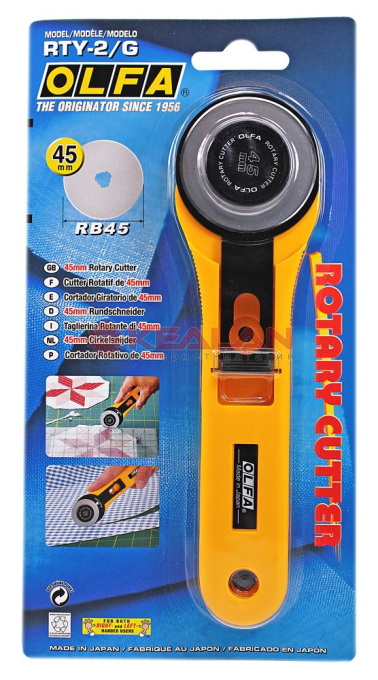 OLFA OL-RTY-2/G нож с круговым лезвием, 45 мм.