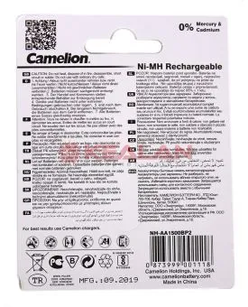 Camelion R6 AA аккумуляторная батарейка, 1500mAh Ni-Mh, 2 шт.