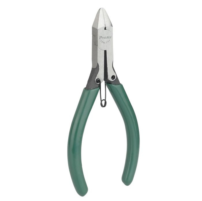 Pro'sKit 1PK-717 мини бокорезы, хром-ванадиевая сталь, ручки зеленого цвета,  124 мм.